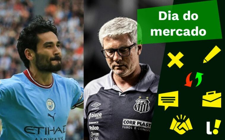 Santos demite Odair Hellmann, Manchester City perde meia para o Barcelona... tudo isso e muito mais você confere no resumo do Dia do Mercado desta quinta-feira (22)! 