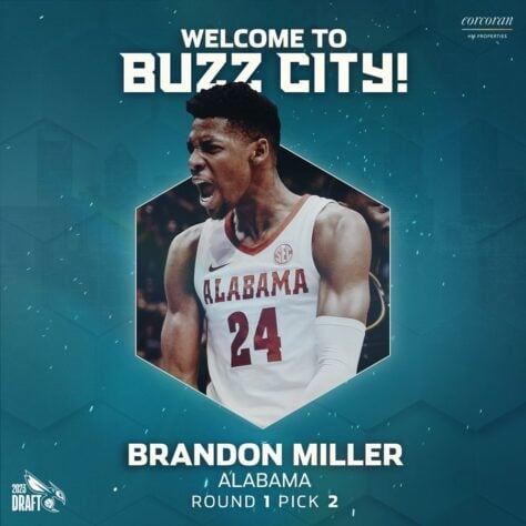 2ª escolha: Brandon Miller (EUA) - Charlotte Hornets