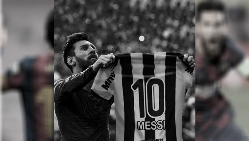 Lionel Messi no Atlético-MG: torcedores fazem montagens e sonham com contratação do craque argentino, de saída do PSG.