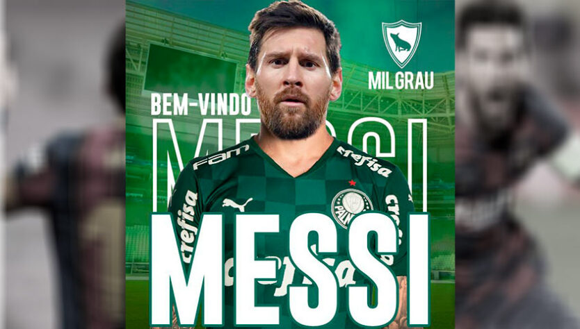 Lionel Messi no Palmeiras: torcedores fazem montagens e sonham com contratação do craque argentino, de saída do PSG.