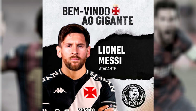 Lionel Messi no Vasco da Gama: torcedores fazem montagens e sonham com contratação do craque argentino, de saída do PSG.