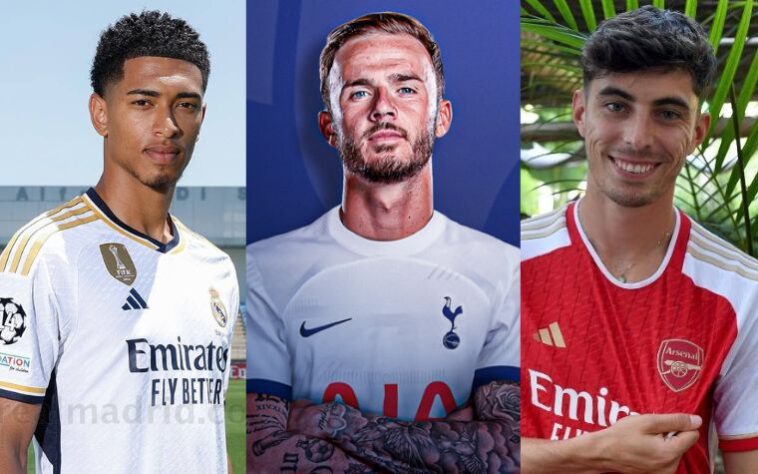 O mercado de transferências do futebol europeu está movimentado e os clubes fazem grandes investimentos para reforçar seus elencos para a temporada 2023/24 com contratações de altas cifras. Veja a seguir os 10 clubes que mais gastaram até o momento nesta janela, em ordem crescente de valores.