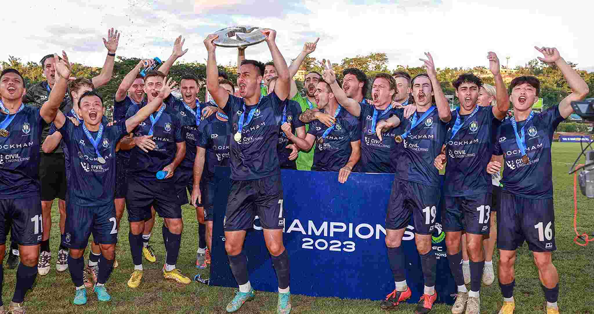 Auckland City (Nova Zelândia) - Campeão da Liga dos Campeões da OFC (Oceania).
