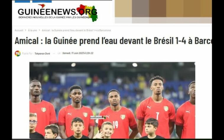 O site 'Guinée News' afirmou que o Brasil venceu o jogo com facilidade, embora afirme que o gol de Sehrou Guirassy tenha dado esperanças de um empate com 'uma das melhores seleções do mundo', nas palavras deles. 