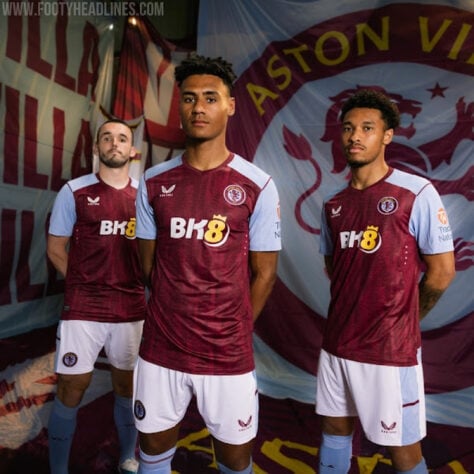 Aston Villa: camisa 1 - lançada oficialmente