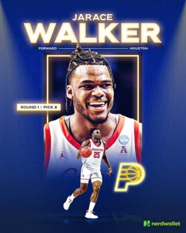 8ª escolha: Jarece Walker (EUA) - escolhido pelo Washington Wizards e trocado para o Indiana Pacers