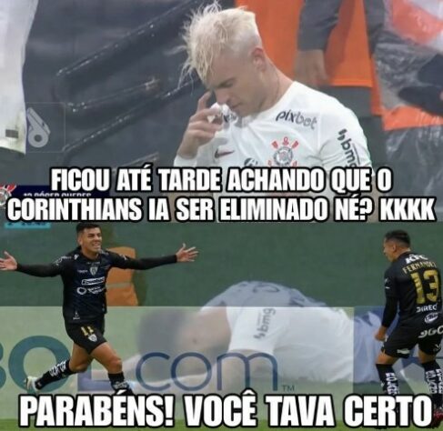 Vai um suquinho aí? Corinthians é alvo de memes após derrota para o Independiente del Valle e eliminação precoce na Libertadores.