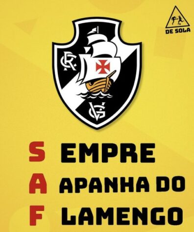 Sem perdão! Rubro-negros tiram sarro do Vasco em memes após goleada por 4 a 1 do Flamengo em jogo válido pela 9ª rodada do Brasileirão.