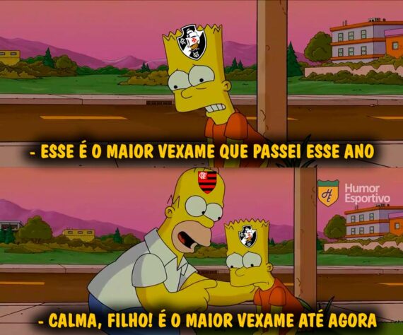 Sem perdão! Rubro-negros tiram sarro do Vasco em memes após goleada por 4 a 1 do Flamengo em jogo válido pela 9ª rodada do Brasileirão.