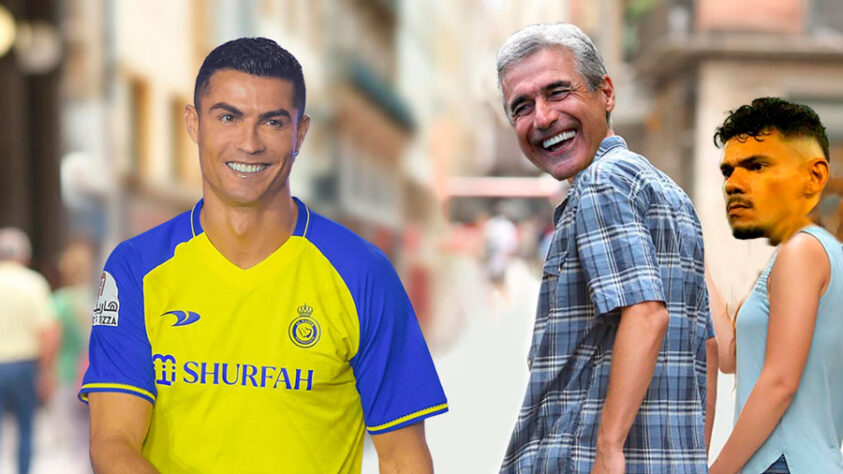 Rivais fazem memes com saída de Luís Castro do Botafogo rumo ao Al-Nassr, da Arábia Saudita, time de Cristiano Ronaldo.