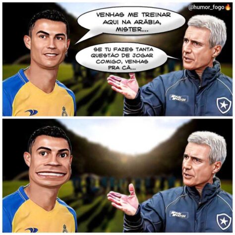 Torcedores fazem memes com possível troca de Luís Castro do Botafogo para o Al-Nassr