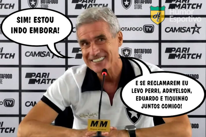 Rivais fazem memes com saída de Luís Castro do Botafogo rumo ao Al-Nassr, da Arábia Saudita, time de Cristiano Ronaldo.