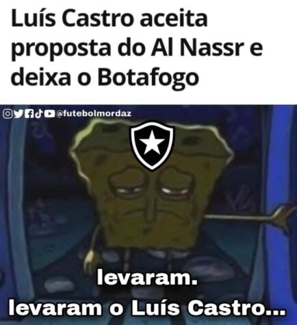 Rivais fazem memes com saída de Luís Castro do Botafogo rumo ao Al-Nassr, da Arábia Saudita, time de Cristiano Ronaldo.