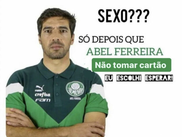 Abel Ferreira também ganhou memes após a vitória do Palmeiras sobre o São Paulo.