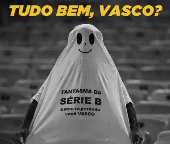 Em último no Brasileirão e ameaçado de um novo rebaixamento, Vasco é alvo de memes nas redes sociais.