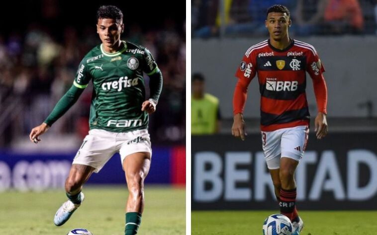 Richard Ríos (Palmeiras) x Victor Hugo (Flamengo)