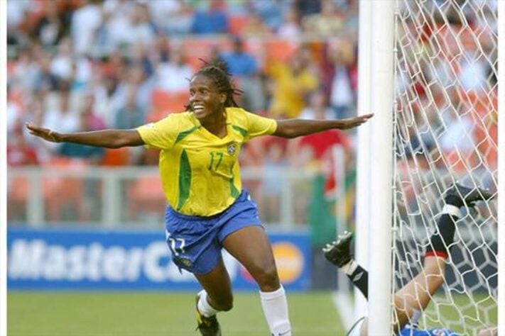 Brasil 4 x 1 Noruega - Fase de grupos da Copa do Mundo de 2003, disputada nos Estados Unidos. Gols: Daniela, Rosana, Marta e Kátia Cilene.