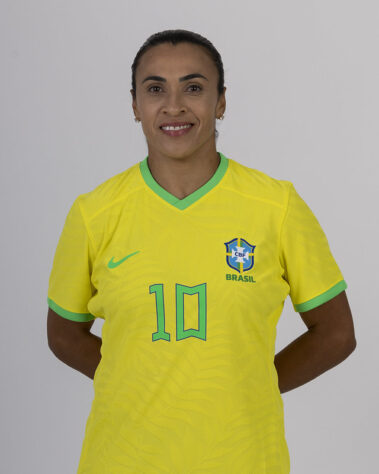 Marta: Neste ano, Marta deve disputar sua última Copa do Mundo. Assim, são seis presenças.