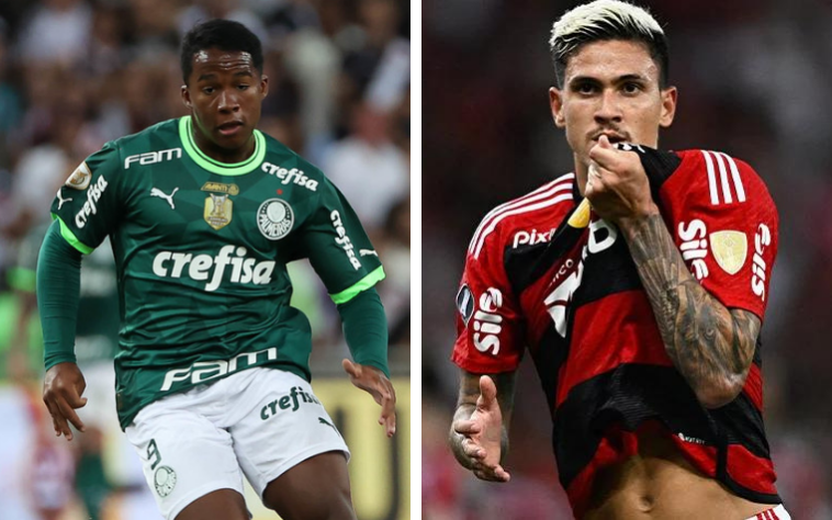 Endrick (Palmeiras) x Pedro (Flamengo)