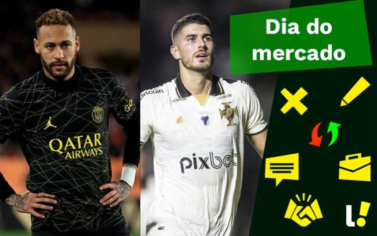 Neymar na mira da Premier League, Pedro Raul recebe proposta mexicana... veja isso e muito mais no resumo do Dia do Mercado desta sexta-feira (14)!