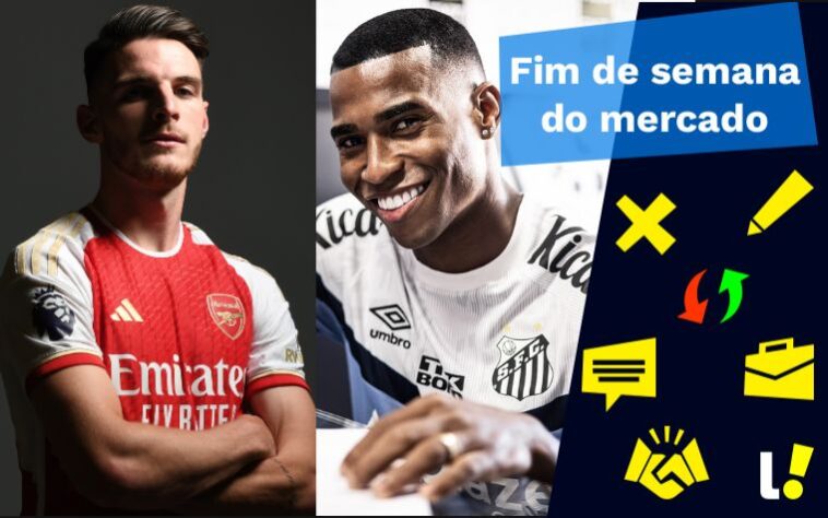 Santos anuncia mais um reforço, Arsenal contrata inglês mais caro da história... Veja isso e muito mais no resumo do Fim de Semana do Mercado!