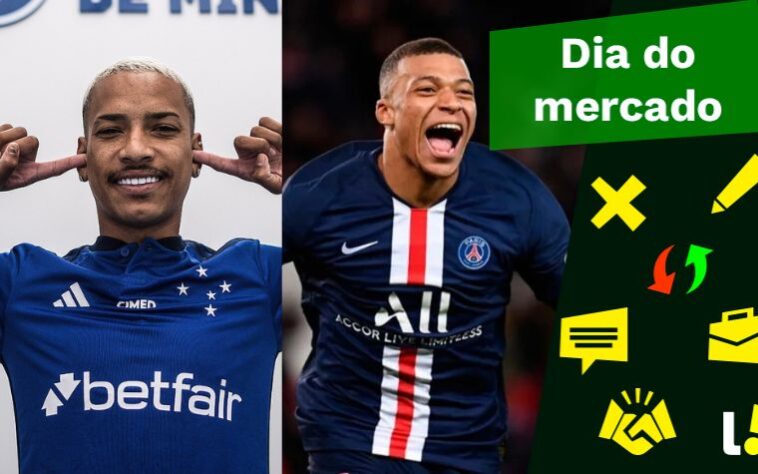 Cruzeiro tira jogador de clube saudita, Mbappé recebe proposta bilionária... veja isso e muito mais no resumo do Dia do Mercado desta segunda-feira (24)!