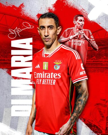 FECHADO - Sem contrato desde que deixou a Juventus, o atacante Angel Di Maria foi anunciado pelo Benfica. O jogador de 35 anos já passou pelo clube português entre 2007 e 2010, quando foi vendido ao Real Madrid. 