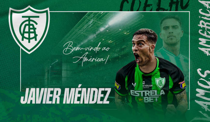 FECHADO - O América-MG anunciou a contratação do volante Javier Méndez, uruguaio que estava no Racing, do Uruguai. O atleta de 28 anos chega ao Coelho a custo-zero, já que tinha rescindido contrato com o clube de Montevidéu na última semana. Seu vínculo com o América tem duração de um ano e meio. 