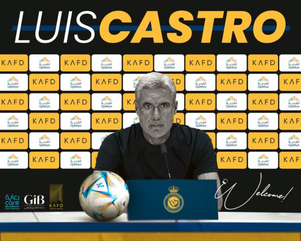 FECHADO - O técnico Luís Castro finalmente foi anunciado pelo Al-Nassr. O português, que dirigia o Botafogo até a última semana, comandará seu compatriota e craque Cristiano Ronaldo. Na Arábia Saudita, o treinador ganhará um salário de aproximadamente 6 milhões de euros (pouco mais de R$ 30 milhões) por ano, em um contrato com duração até 2025. 