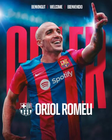 FECHADO - O Barcelona anunciou a contratação do volante Oriol Romeu, de 31 anos, que estava no Girona. O atleta custou cerca de 5 milhões de euros (R$ 26,8 milhões) aos cofres do clube espanhol, além do empréstimo de Pablo Torre. Esta será a segunda passagem do jogador pelo Barcelona, já que o Oriol foi revelado pelo clube catalão. 