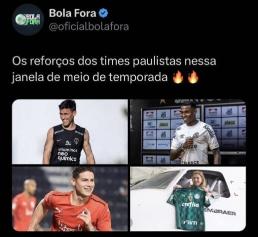 Torcedores fazem memes com acerto do São Paulo com James Rodríguez, e avião do Palmeiras vira piada na web.