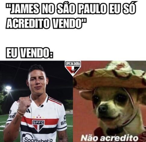 Torcedores fazem memes com acerto do São Paulo com James Rodríguez, e avião do Palmeiras vira piada na web.