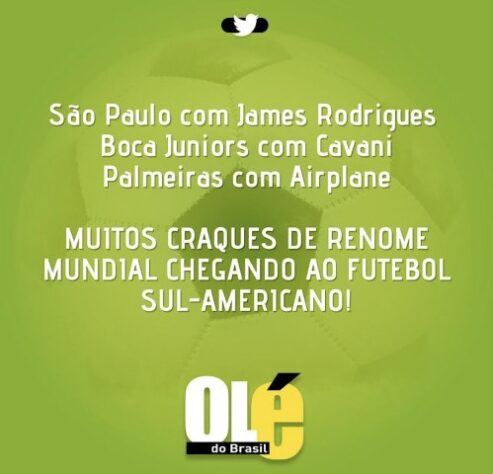 Torcedores fazem memes com acerto do São Paulo com James Rodríguez, e avião do Palmeiras vira piada na web.