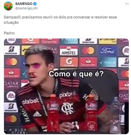 Agressão de preparador físico de Sampaoli em Pedro também virou motivo para memes