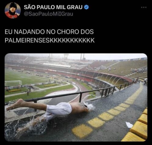 Vitória do São Paulo sobre o Palmeiras pelas quartas de final da Copa do Brasil rende enxurrada de memes na web.