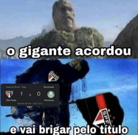 Vitória do São Paulo sobre o Palmeiras pelas quartas de final da Copa do Brasil rende enxurrada de memes na web.