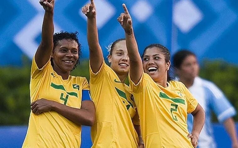 Brasil 3 x 0 Guiné Equatorial - Fase de grupos da Copa do Mundo de 2011, disputada na Alemanha. Gols: Cristiane (2) e Érika.
