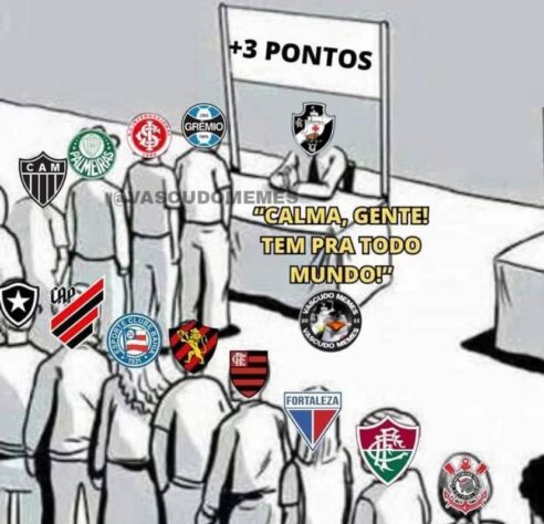 Em último no Brasileirão e ameaçado de um novo rebaixamento, Vasco é alvo de memes nas redes sociais.