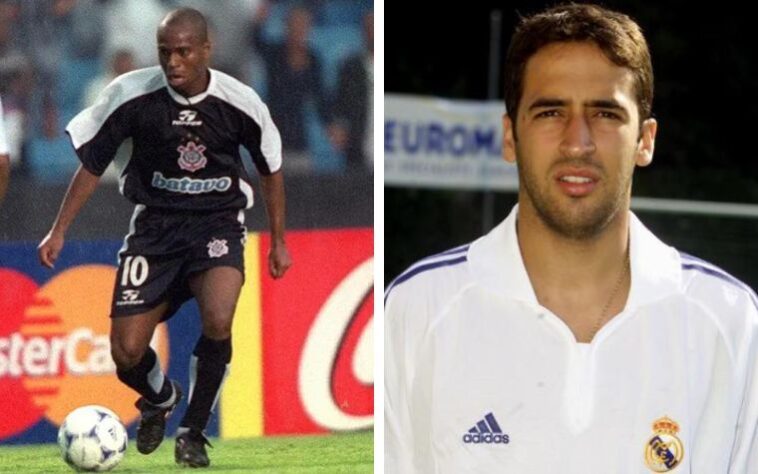 Edílson (Corinthians) x Raúl (Real Madrid).