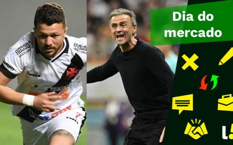 Vasco acerta retorno de Rossi, Luis Enrique cogita deixar PSG, Grêmio anuncia reforço... Tudo isso e muito mais no Dia do Mercado desta quinta-feira (3)!