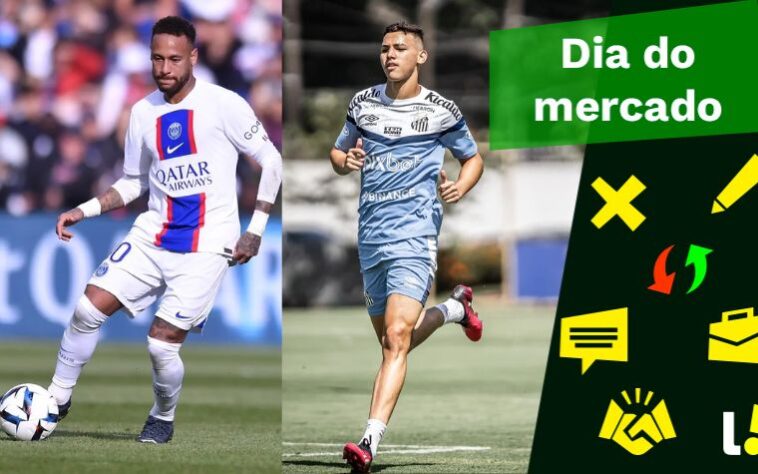 Neymar vira alvo de time árabe, Joia do Santos é cobiçada pelo Chelsea, PSG anuncia reforço... Tudo isso e muito mais no Dia do Mercado desta terça-feira (8)!