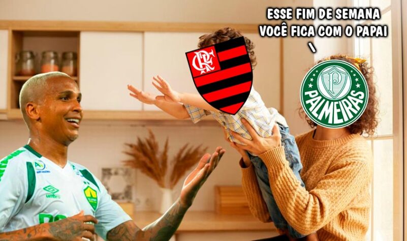 Agora jogando pelo Cuiabá, atacante deverá estar em campo na noite deste domingo, contra o Flamengo, na Arena Pantanal. Autor do título da Libertadores 2021 do Palmeiras contra o time carioca, Deyverson já protagonizou diversos memes com provocações ao Rubro-Negro. Relembre na galeria! (Por Humor Esportivo)