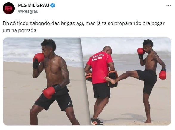 Web faz memes com briga entre Gerson e Varela durante treino no Ninho do Urubu