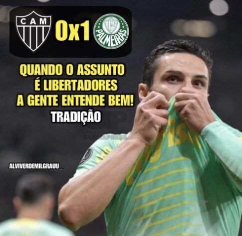 Os melhores memes da vitória do Palmeiras diante do Atlético-MG pela partida de ida das oitavas de final da Libertadores.