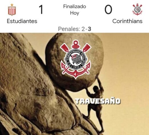 Web brinca com classificação do Corinthians diante do Estudiantes após seis bolas na trave da equipe argentina