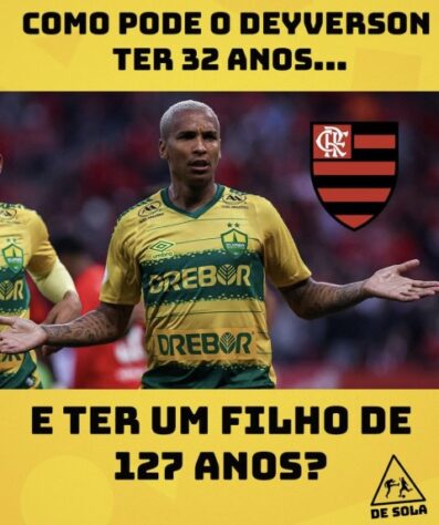 Memes: Em vitória do Cuiabá, Deyverson volta a marcar sobre o Flamengo e leva a web à loucura.