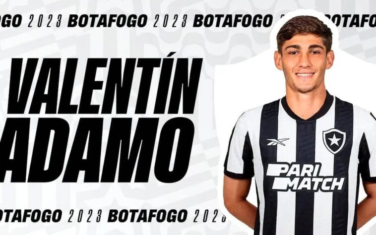 FECHADO - O Botafogo tem uma novidade a caminho. Recentemente anunciado, Valentín Adama desembarcou no Rio de Janeiro nesta tarde de domingo (6) e deve se apresentar ao novo clube nos próximos dias. O Alvinegro desembolsou R$ 1,5 milhão para contar com o jovem, que pertencia ao River Plate (Uruguai).