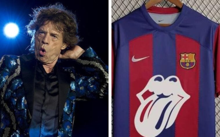 O Barcelona deverá contar com uma novidade em seu uniforme para o jogo contra o Real Madrid, no dia 29 de outubro, pelo Campeonato Espanhol. Segundo informações da imprensa local, o clube catalão entrará em campo com o símbolo dos Rolling Stones, banda de rock inglesa, estampado na camisa. Esse espaço no fardamento de jogo pertence atualmente ao Spotify, patrocinador máster da equipe. Confira nesta galeria outros cantores ou bandas que já apareceram em uniformes de futebol. 