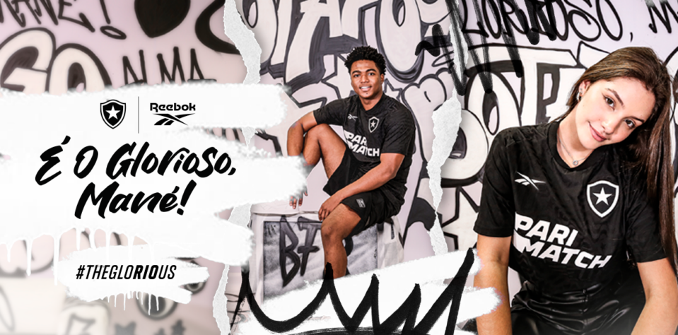 O Botafogo divulgou na segunda-feira (11) seu novo uniforme II para a temporada 2023/2024. A linha é feita pela Reebok, fornecedora do clube.
