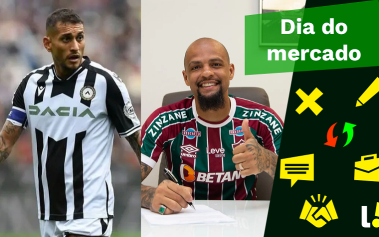 Palmeiras otimista por Pereyra, Felipe Melo renova com Fluminense., Hazard fecha retorno para o futebol belga... Tudo isso e muito mais no Dia do Mercado desta quinta-feira!